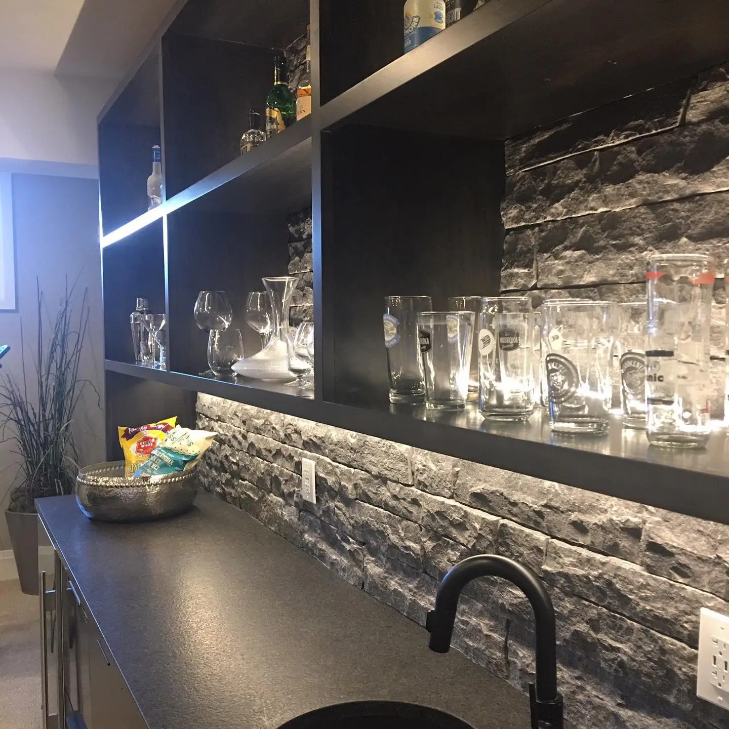 Stone Backsplash Bar - Image 1