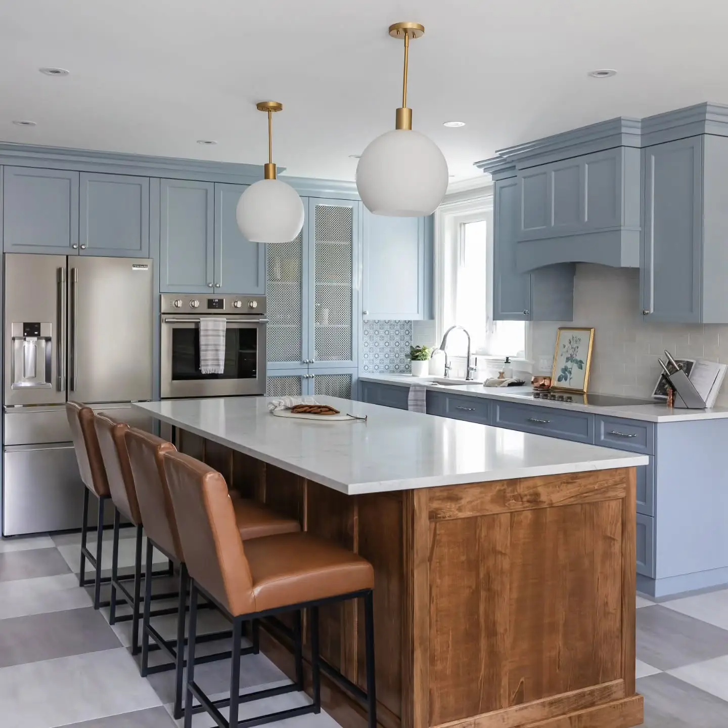 Stained kitchen cabinetry by Heirlooms Custom Cabinetry