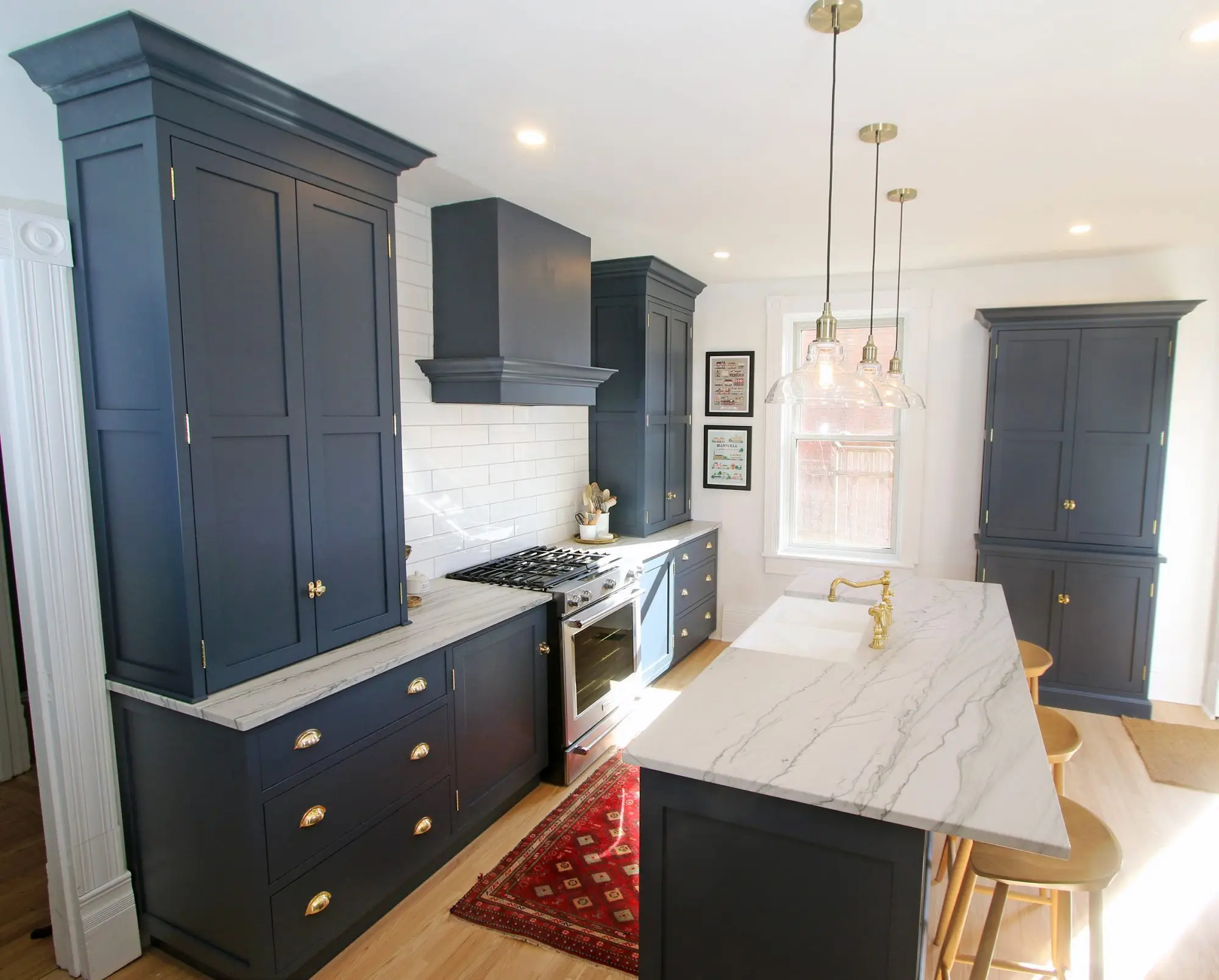 Bold Blue Kitchen Cabinets - Image 1