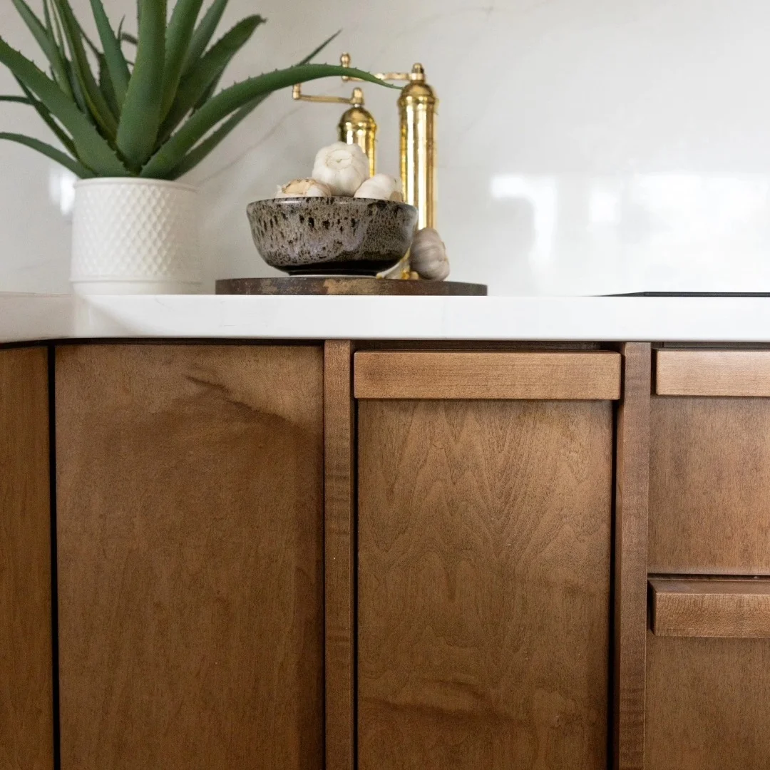 Frameless Kitchen with Wood Pulls - Image 1
