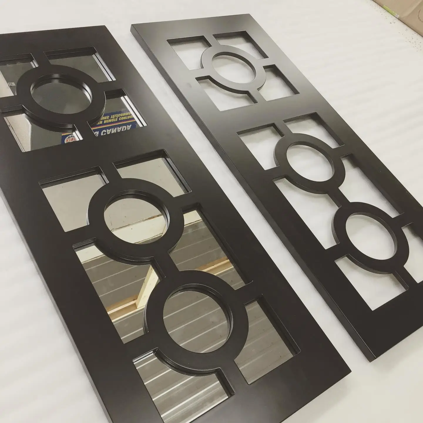 Custom Mirror-Backed Cabinet Doors - Image 1