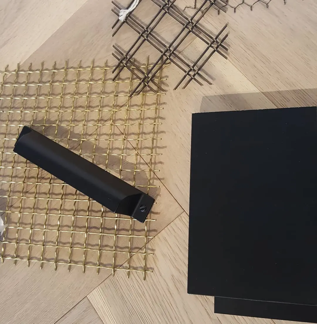 White oak office with office cabinetry by Heirlooms Custom Cabinetry