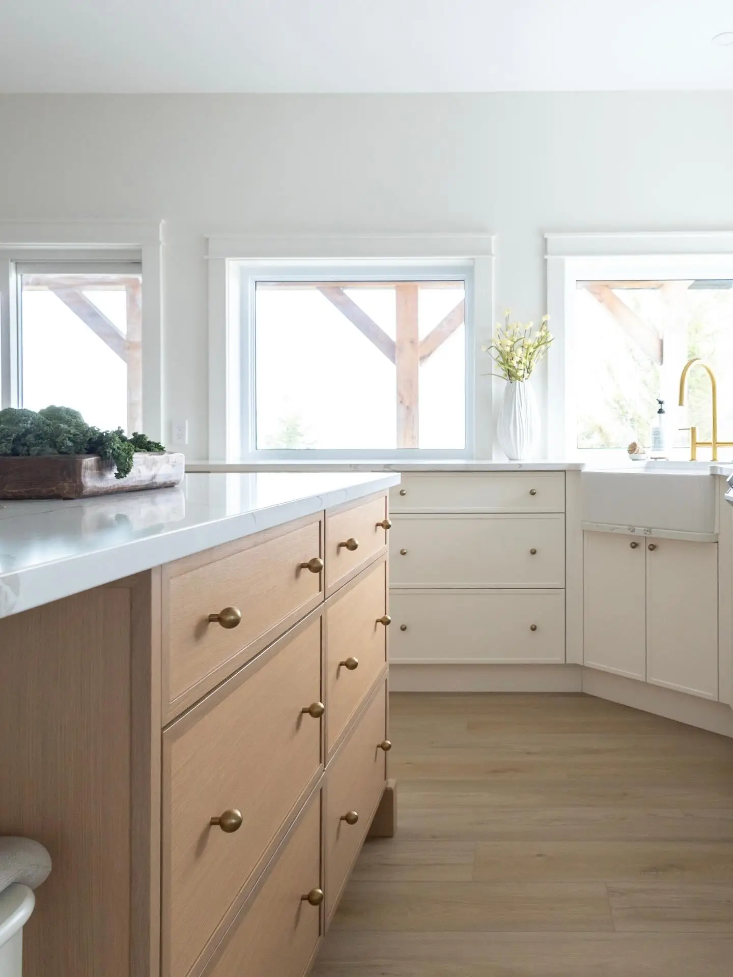 Farmhouse White Oak Island Kitchen - Image 1