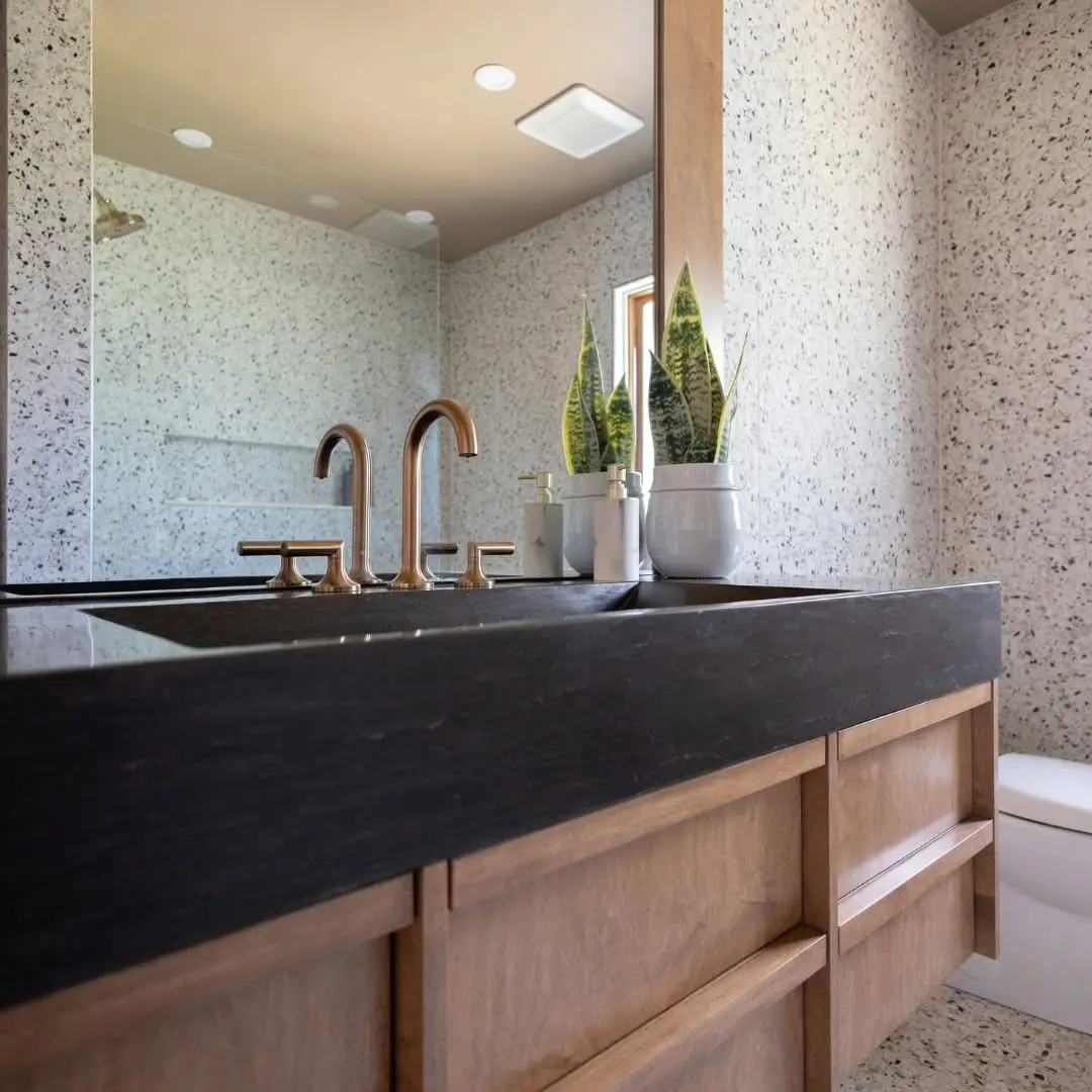 Midcentury Floating Maple Vanity - Image 2