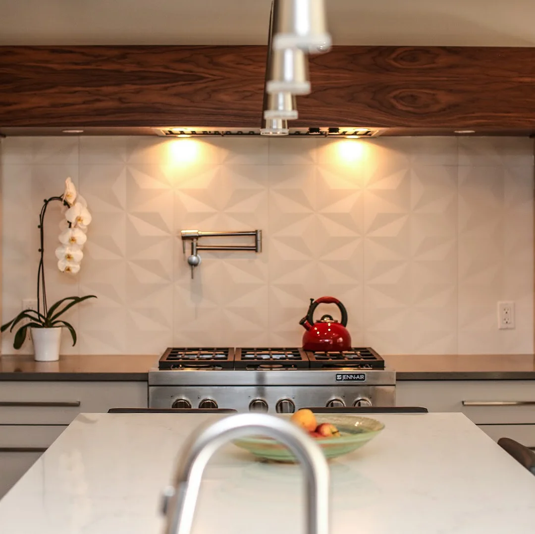 Contemporary Walnut Storage Kitchen - Image 2