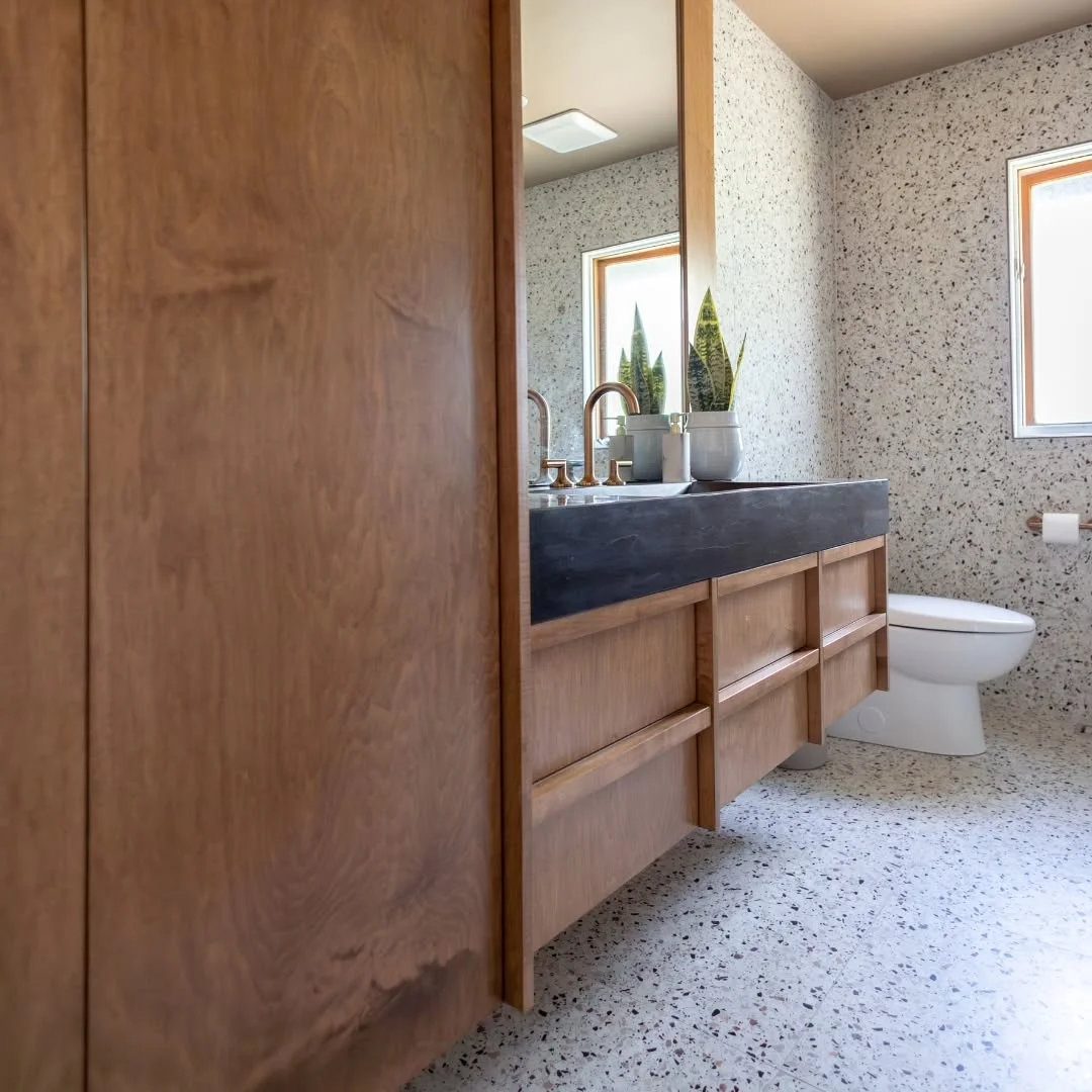 Midcentury Floating Maple Vanity - Image 3