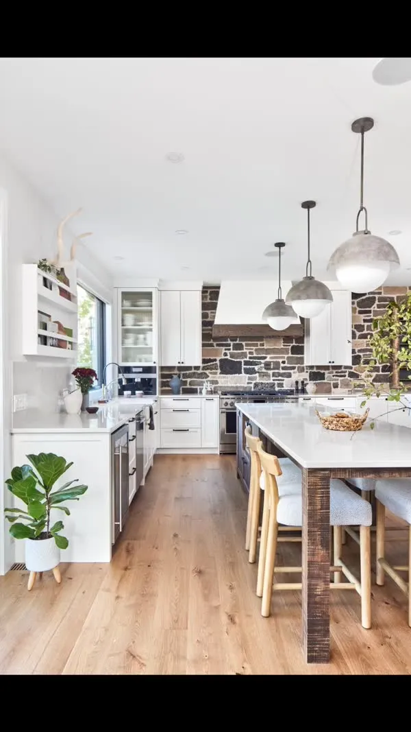 Video thumbnail: Kitchen with Walnut Island & Open Shelving